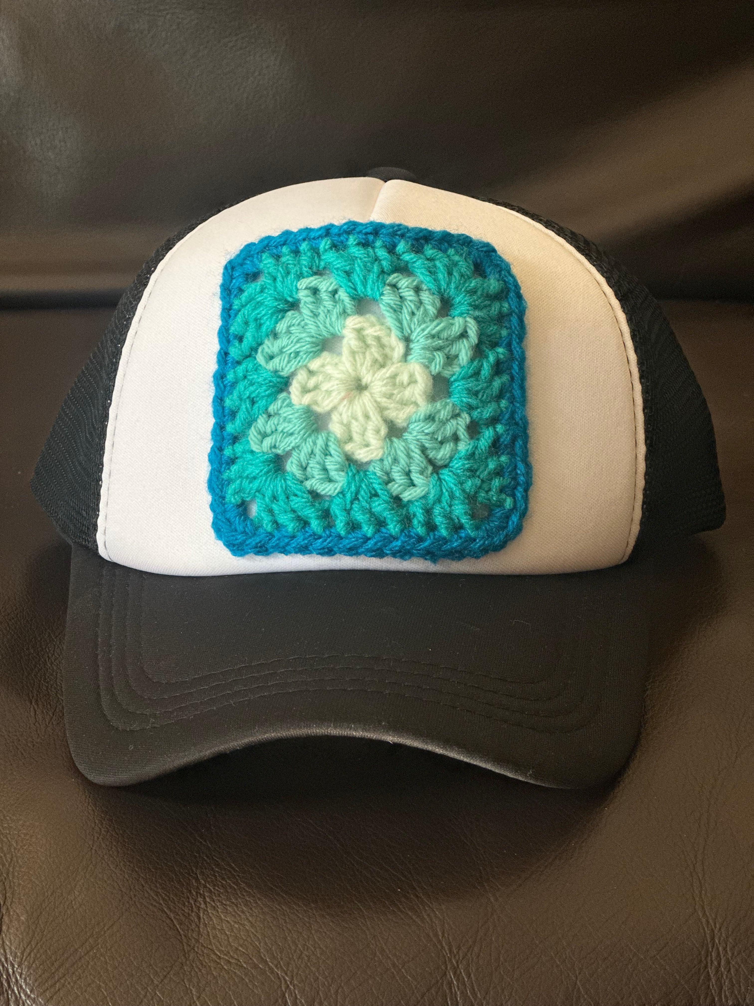 Granny Square Trucker Hat