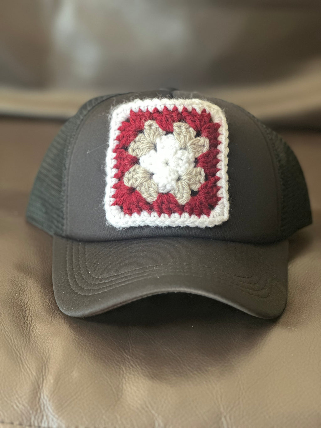 Granny Square Trucker Hat