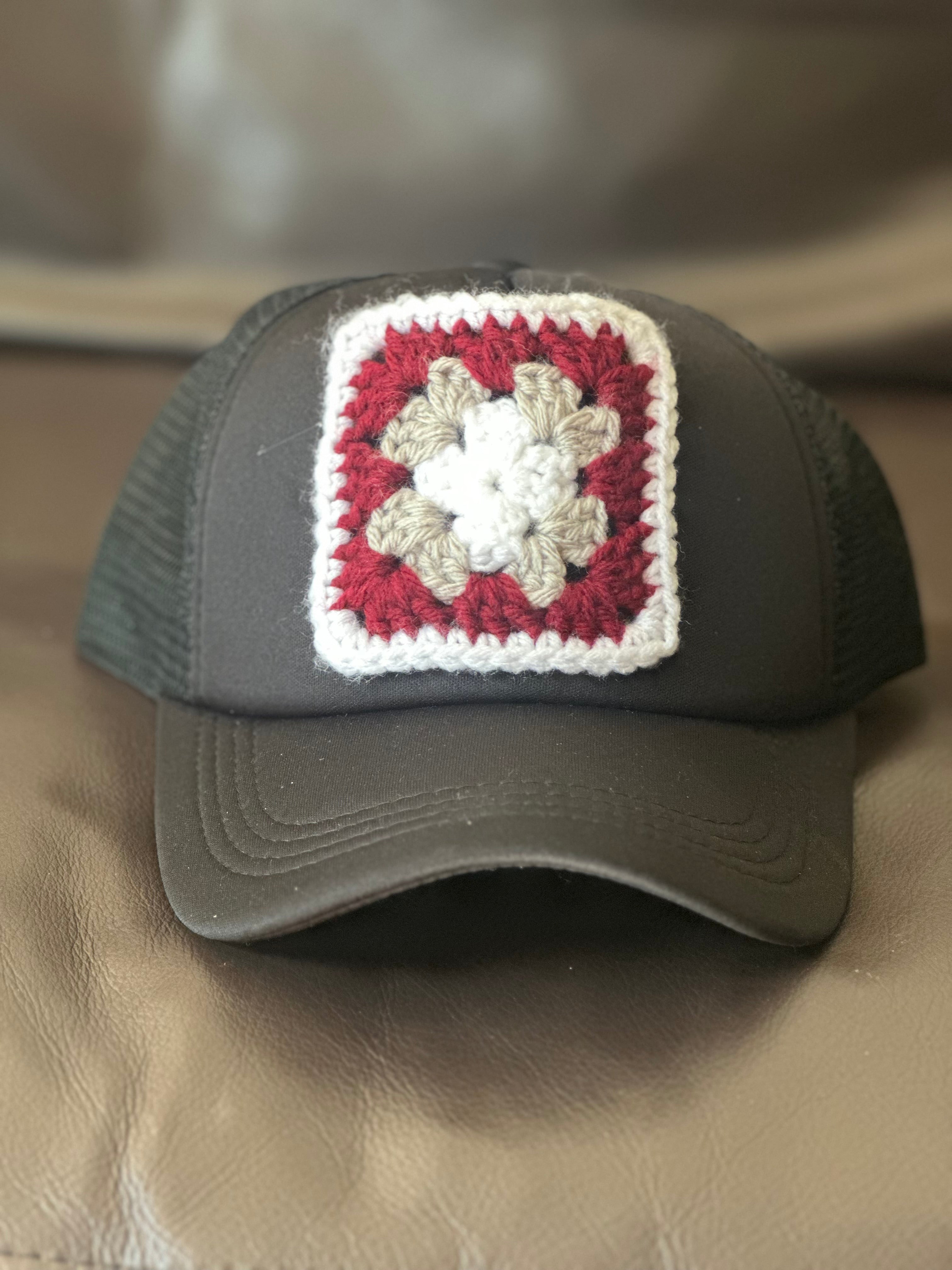 Granny Square Trucker Hat