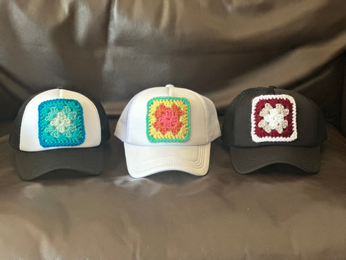 Granny Square Trucker Hat